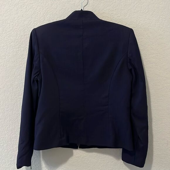 PENDLETON Vintage Women's Full Zip Navy Virgin Wool Blazer, Size 6 - Picture 10 of 12